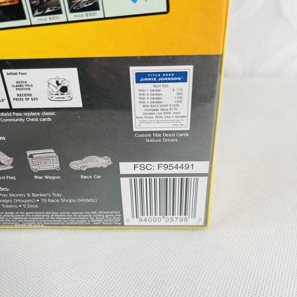 2005 Monopoly NASCAR Nextel Cup Series Collectors Edition Sealed - Picture 5 of 5